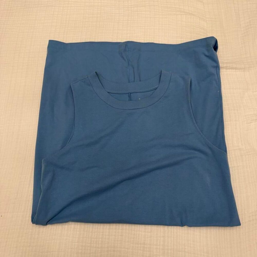 a new day blue sleeveless t-shirt dress